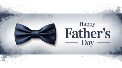 Celebrate Happy Father's Day with a stylish bow tie graphic for cards, banners, and loving wishes this June