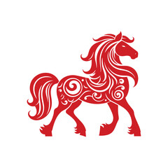Chinese New Year 2026, Year of the Horse Design Asset, for covers, postcards, posters, banners, and flyers.