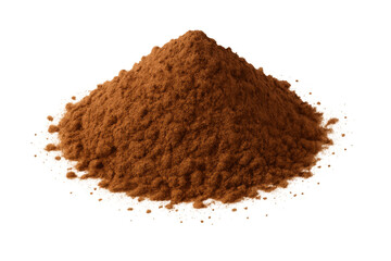 Ground cinnamon powder forming a brown heap