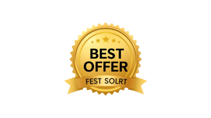 best choice label with ribbon