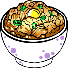 돈부리 일러스트 그래픽요소