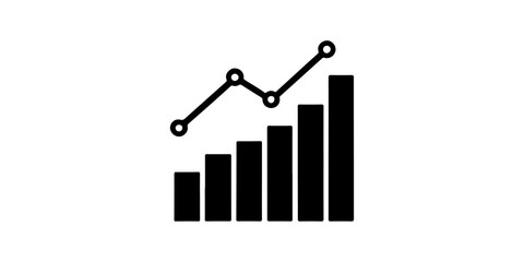 Profit growing icon. Isolated vector icon. Financial success and profit growth symbol. Business development and progress chart. Market trend and data analysis vector illustration.