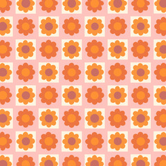 seamless yellow flowers pattern, hand drawing floral illustration