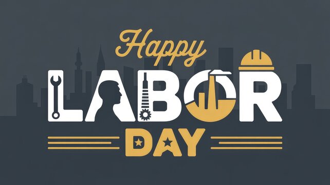 Celebrate Labor Day with powerful industrial graphics honoring workers and their contributions