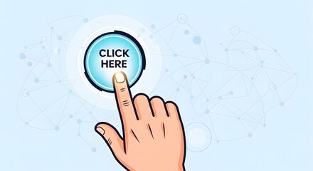 Fototapeta premium click here icon design digital 