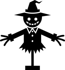 Scarecrow silhouette black icon