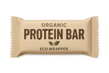 Organic protein bar in eco friendly wrapper