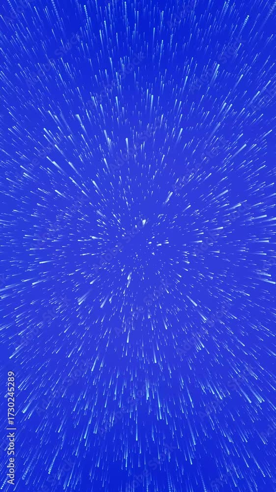 Wall mural abstract blue background with stars. star space effect on blue background. tunnel effect. flight int