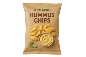 Organic hummus chips snack food packaging dipping