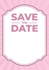 Save the date card design template