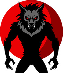 Werewolf silhouette black icon