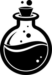Magic Potion Bottle silhouette black icon