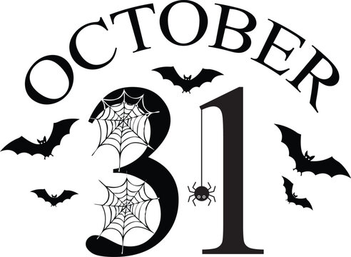 October 31st halloween vector art