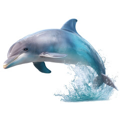 Naklejka premium dolphin isolated on white background