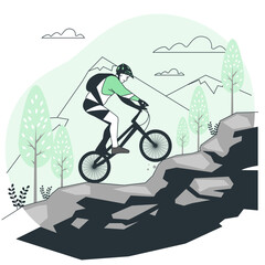 Obraz premium mountain bike Cartoon Illustrations 
