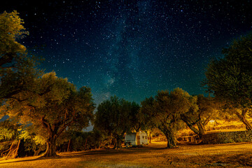 Zakynthos - Milchstra&szlig;e &uuml;ber dem Campingplatz