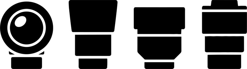 Vector Collection of Black Coffee Cup Silhouettes for Creative Use