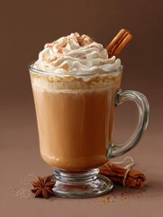 cup of cappuccino with cinnamon