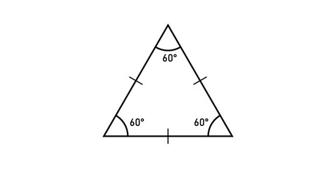 Equilateral Triangle Symbol in Mathematics.