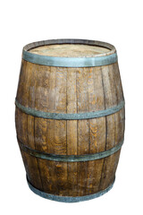 Obraz premium Wooden Wine Barrel Isolated background 