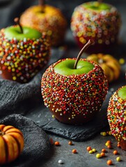 apples on a wooden table