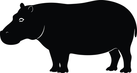  rhino silhouette vector illustration