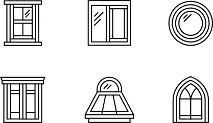Obraz premium Variety of Windows and Shapes for Home Decor and Design Projects
