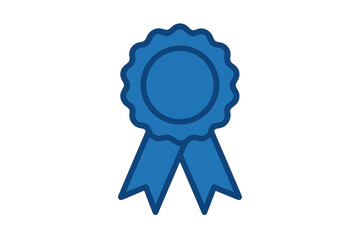 Blue ribbon badge representing first place achievement