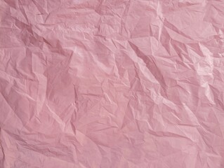 Fototapeta premium Abstract pink crumpled plastic bag texure background