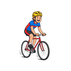 Fototapeta premium boy on bike
