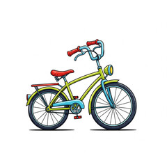 Fototapeta premium red bicycle isolated on white