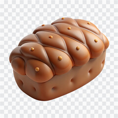 3D Soda Bread Loaf Icon | Irish Bread, Traditional Baking, Rustic Food Illustration