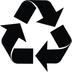 Modern recycling company logo with stylized leaf and arrows