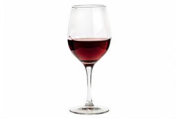 Red wine glass still life studio transparent alcohol drink beverage on transparent background