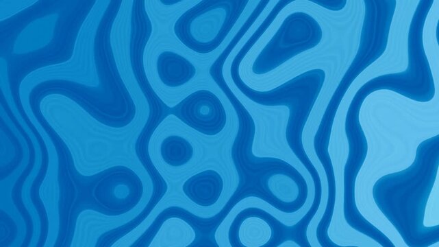 Abstract topographic map pattern in various shades of blue with organic contour lines background