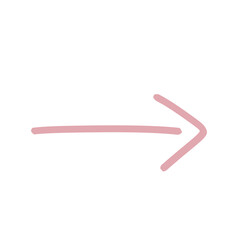 Hand drawn arrow pink