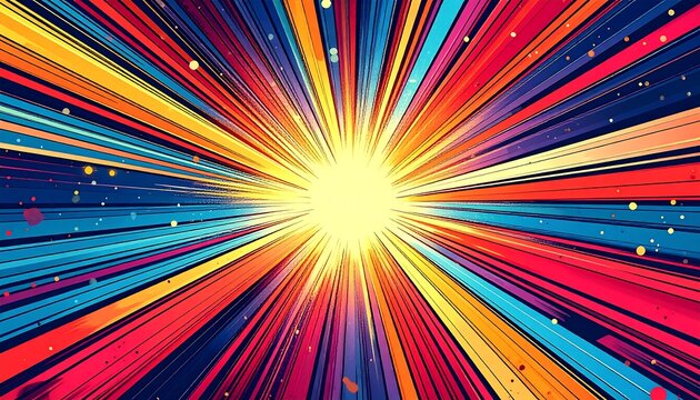 Colorful radial burst