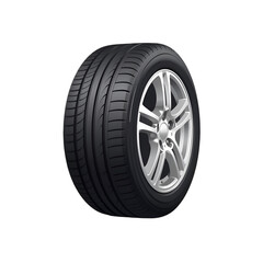 car wheel isolated on white background