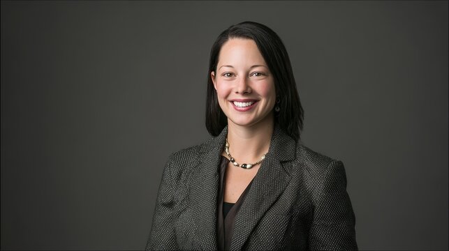 staff. Confident business professional in formal attire, exuding professionalism and approachability in a neutral setting. pitch deck slides.