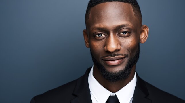 staff. Confident business professional in formal attire, exuding professionalism and approachability in a neutral setting. pitch deck slides.