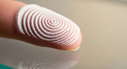 Fingerprint Pattern in Sugar, Close-Up Macro