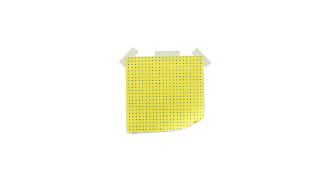 Yellow grid paper isolated on transparent background