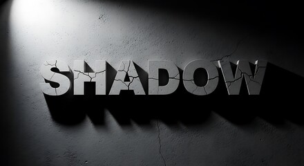 Shadow Text Effect Dark Background.