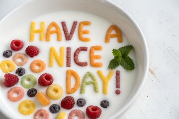 Have a nice Day! - Cereal and Positive Message