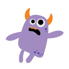 cute funny monster icons. birthday and Halloween celebrations