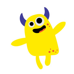 cute funny monster icons. birthday and Halloween celebrations