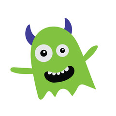 cute funny monster icons. birthday and Halloween celebrations