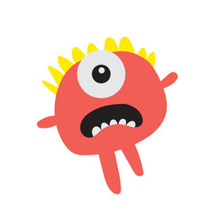 cute funny monster icons. birthday and Halloween celebrations