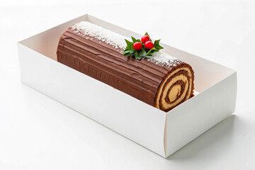 Christmas Bakery Box with Traditional Bûche de Noël