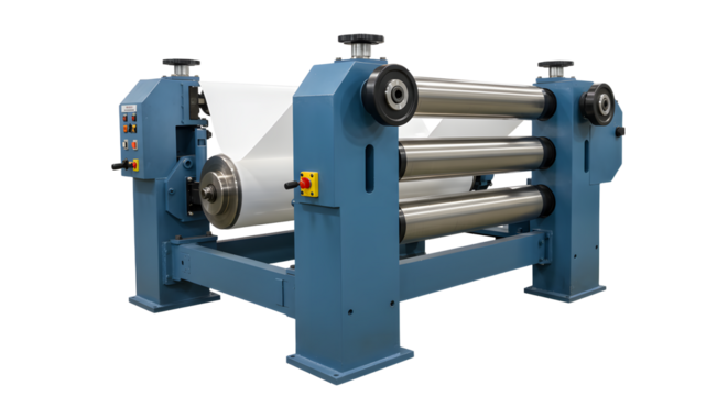 Industrial Printing Machine Large Blue Roll-to-Roll Printer Equipment